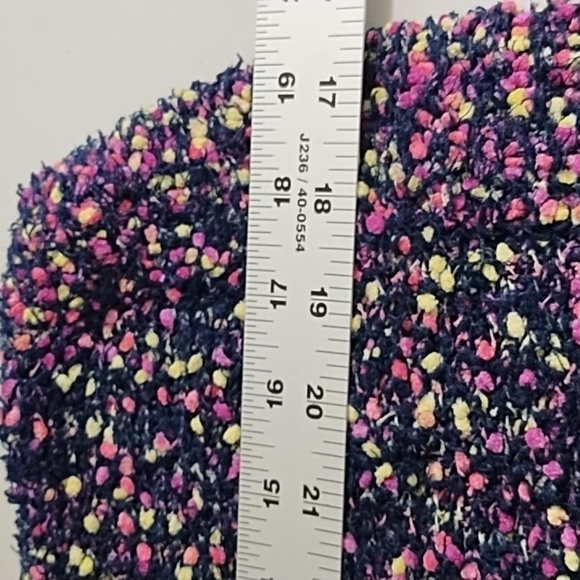 SO Soft Multi Colored Girls Sweater Navy Pink Lime Large 10/12 - Picture 6 of 10